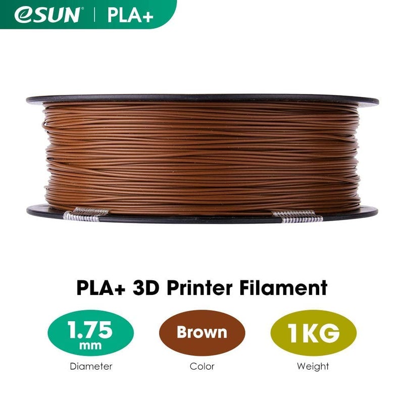 eSUN PLA PRO (PLA+) 3D Printer Filament, Dimensional Accuracy +/- 0.03mm, 1kg, Plastic Spool, 1.75mm, Brown, (Pantone 4635C) - Image 3